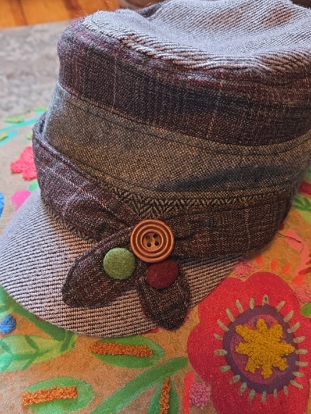D&Y Black Textured Cap with Orange Accent Patch
